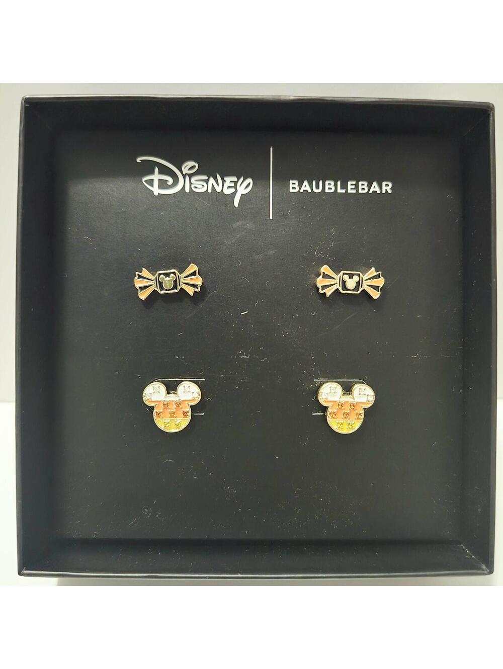 Baublebar x Disney Mickey Mouse Candy Corn Halloween Stud Earrings Set NIB